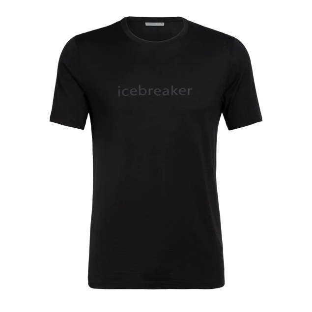 Icebreaker  Mens Icebreaker Logo SS Crewe Icebreaker Wordmark